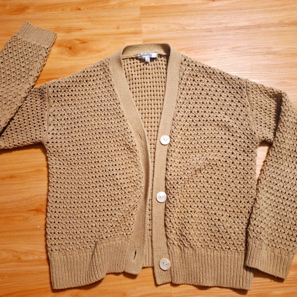 Madewell cable cardigan xxs